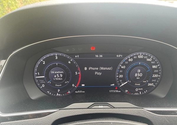 Volkswagen Passat cena 67000 przebieg: 177378, rok produkcji 2016 z Wielichowo małe 46